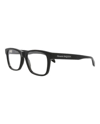 Alexander McQueen Mens Square/Rectangle Black Black Transparent Fashion Designer Eyewear