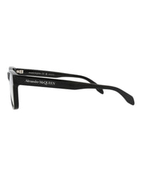 Alexander McQueen Mens Square/Rectangle Black Black Transparent Fashion Designer Eyewear