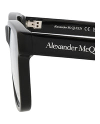 Alexander McQueen Mens Square/Rectangle Black Black Transparent Fashion Designer Eyewear