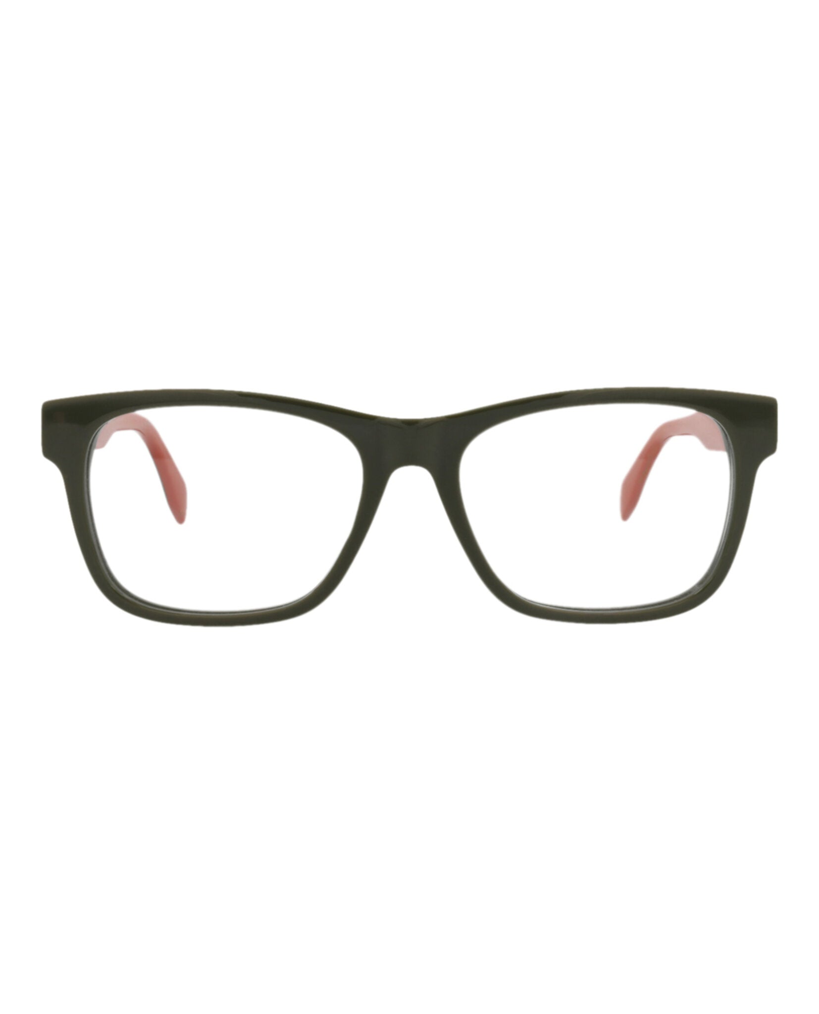 Alexander McQueen Mens Square/Rectangle Green Green Transparent Fashion Designer Eyewear