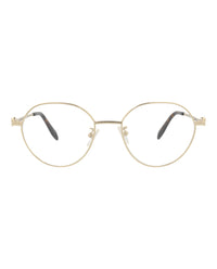 Alexander McQueen Unisex Round/Oval Gold Gold Transparent Fashion Designer Eyewear