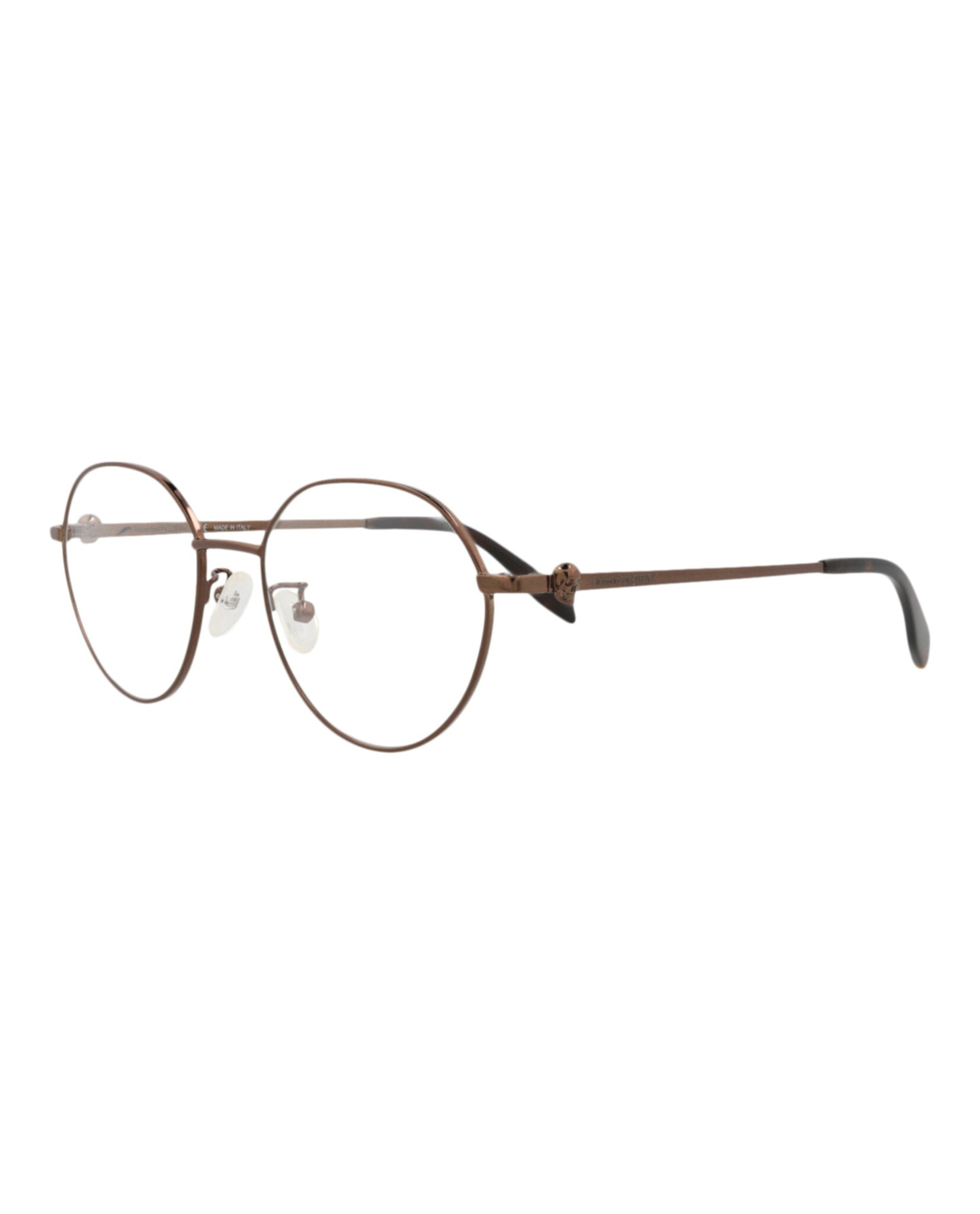 Alexander McQueen Unisex Round/Oval Brown Brown Transparent Fashion Designer Eyewear