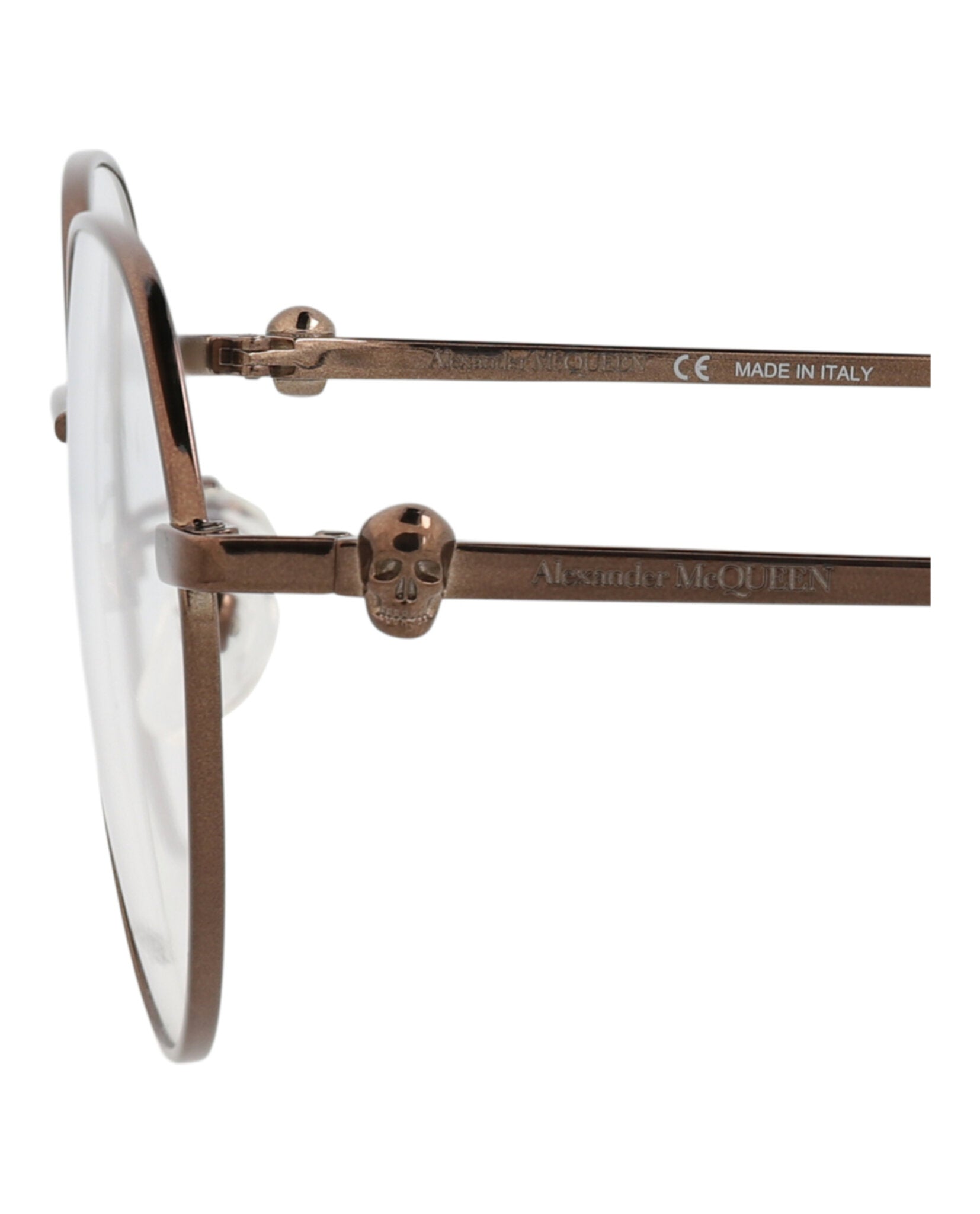 Alexander McQueen Unisex Round/Oval Brown Brown Transparent Fashion Designer Eyewear