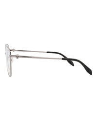 Alexander McQueen Womens Cat Eye Ruthenium Ruthenium Transparent Fashion Designer Eyewear