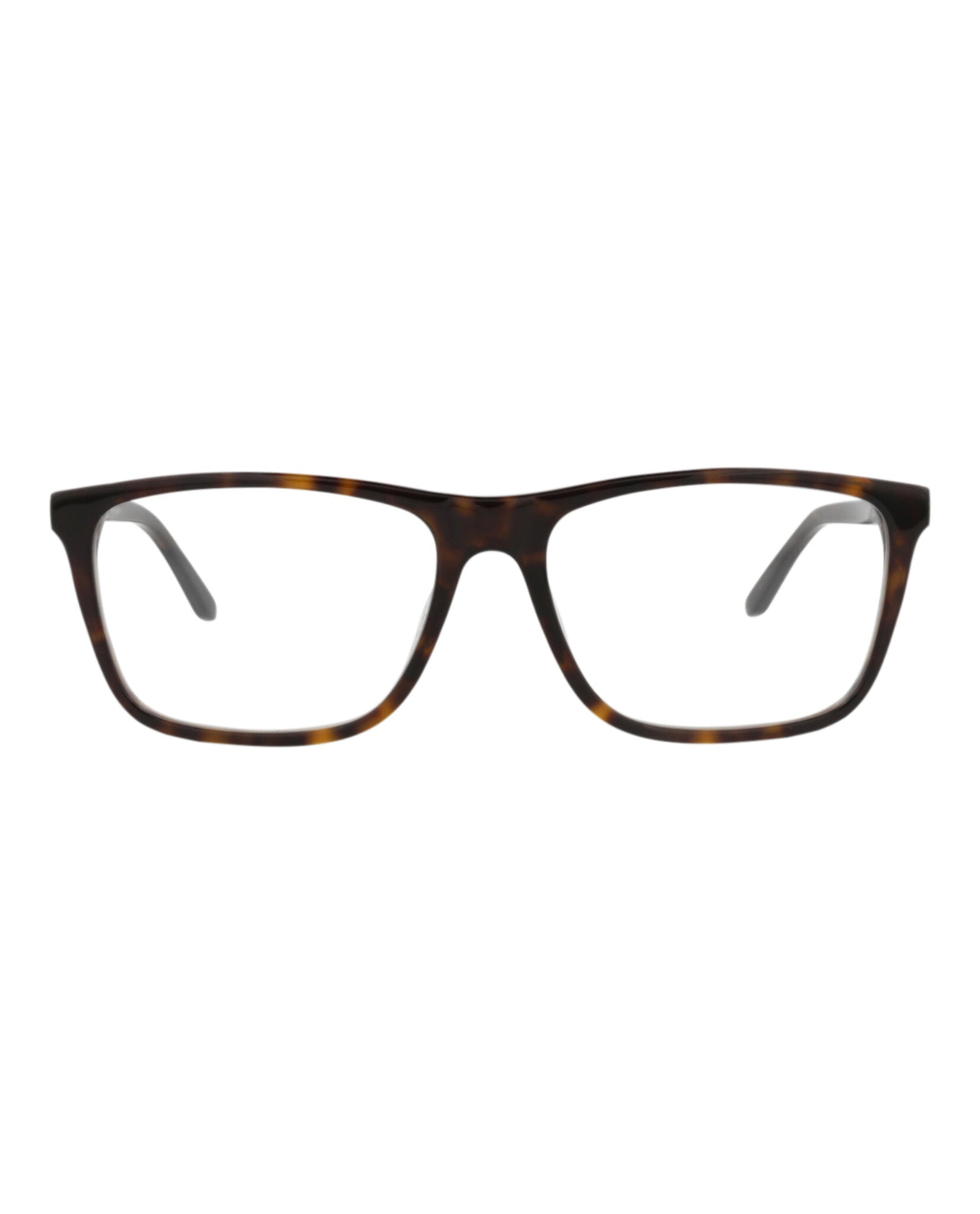 Alexander McQueen Mens Square/Rectangle Havana Gold Transparent Fashion Designer Eyewear