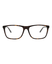 Alexander McQueen Mens Square/Rectangle Havana Gold Transparent Fashion Designer Eyewear