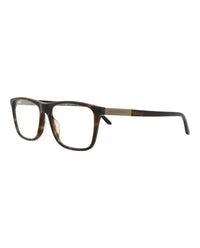 Alexander McQueen Mens Square/Rectangle Havana Gold Transparent Fashion Designer Eyewear