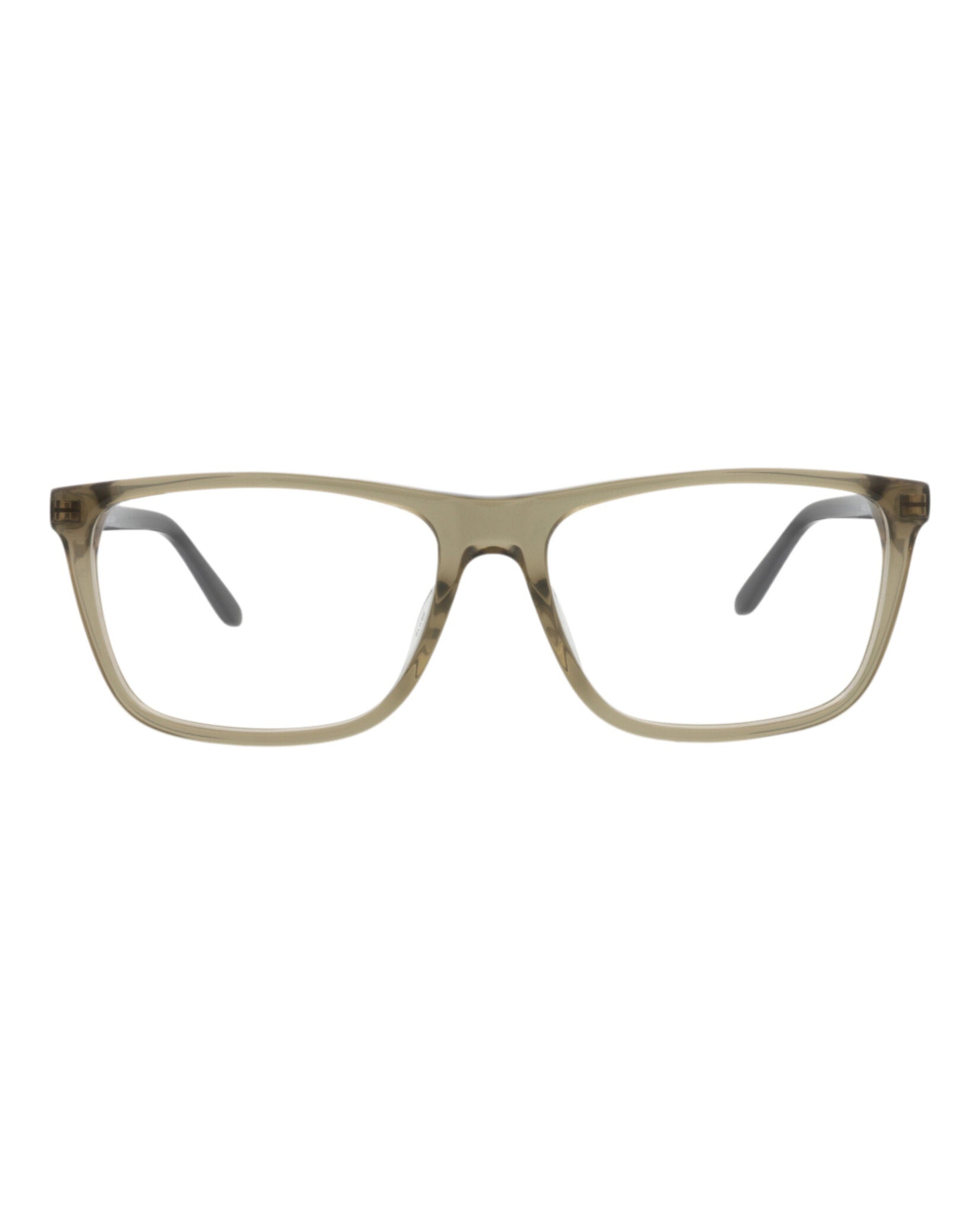 Alexander McQueen Mens Square/Rectangle Green Silver Transparent Fashion Designer Eyewear