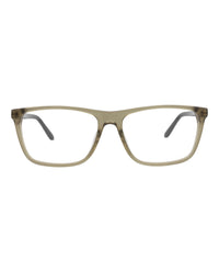 Alexander McQueen Mens Square/Rectangle Green Silver Transparent Fashion Designer Eyewear