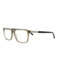 Alexander McQueen Mens Square/Rectangle Green Silver Transparent Fashion Designer Eyewear
