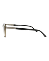 Alexander McQueen Mens Square/Rectangle Green Silver Transparent Fashion Designer Eyewear