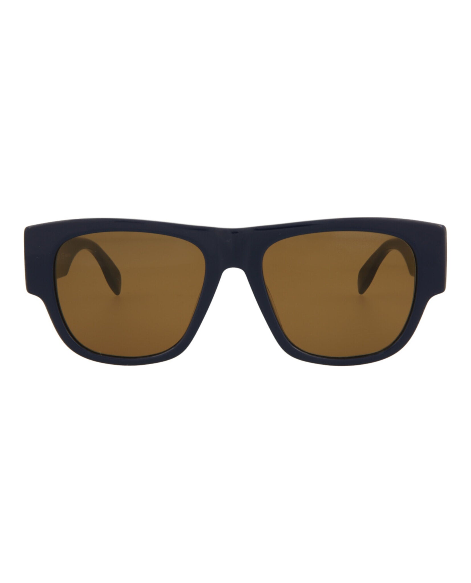 Alexander McQueen Mens Square/Rectangle Blue Blue Brown Fashion Designer Eyewear