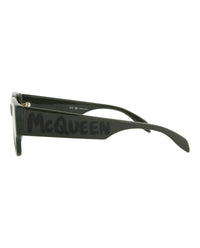 Alexander McQueen Mens Square/Rectangle Green Green Yellow Fashion Designer Eyewear