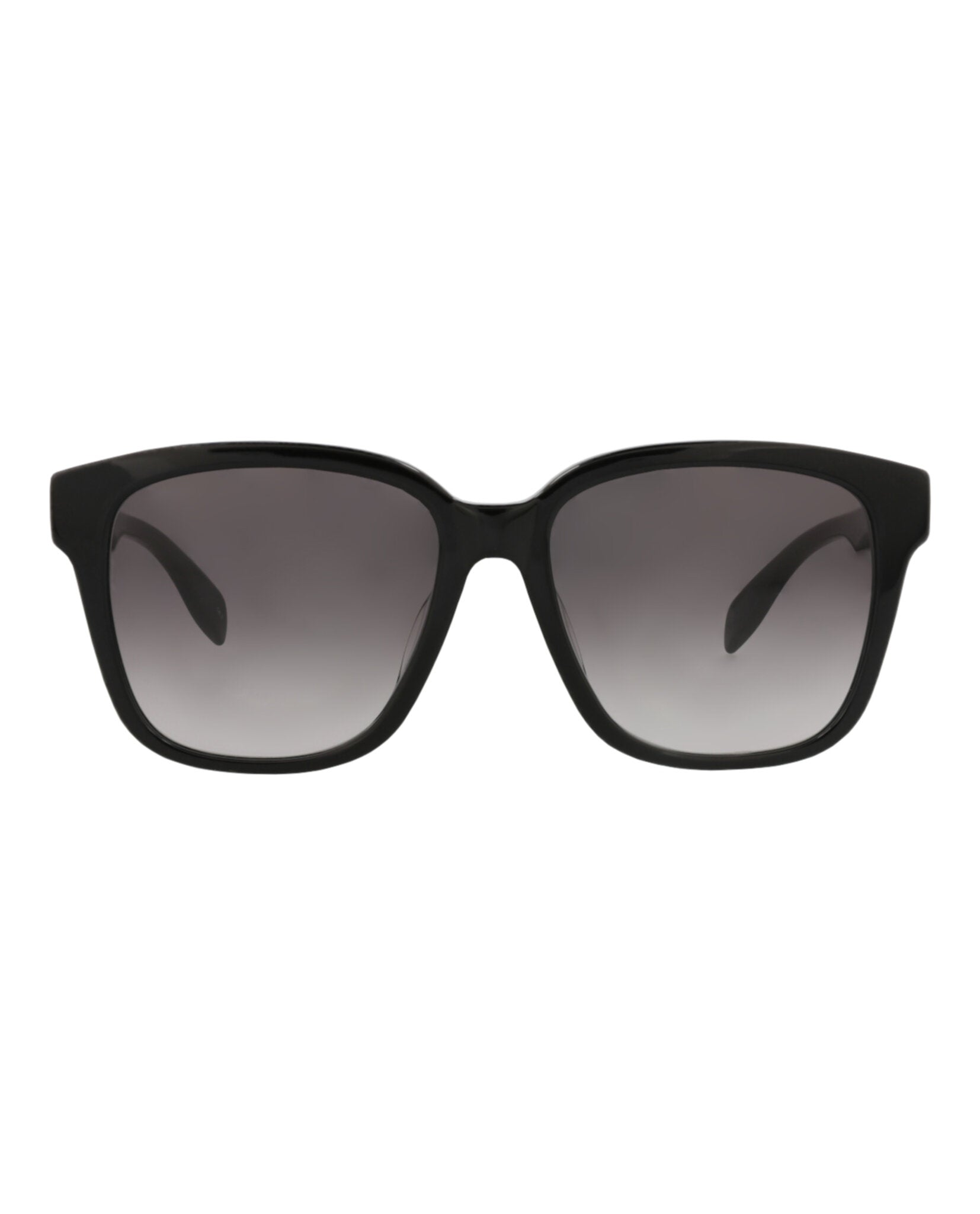 Alexander McQueen Womens Square/Rectangle Black Black Grey Fashion Designer Eyewear