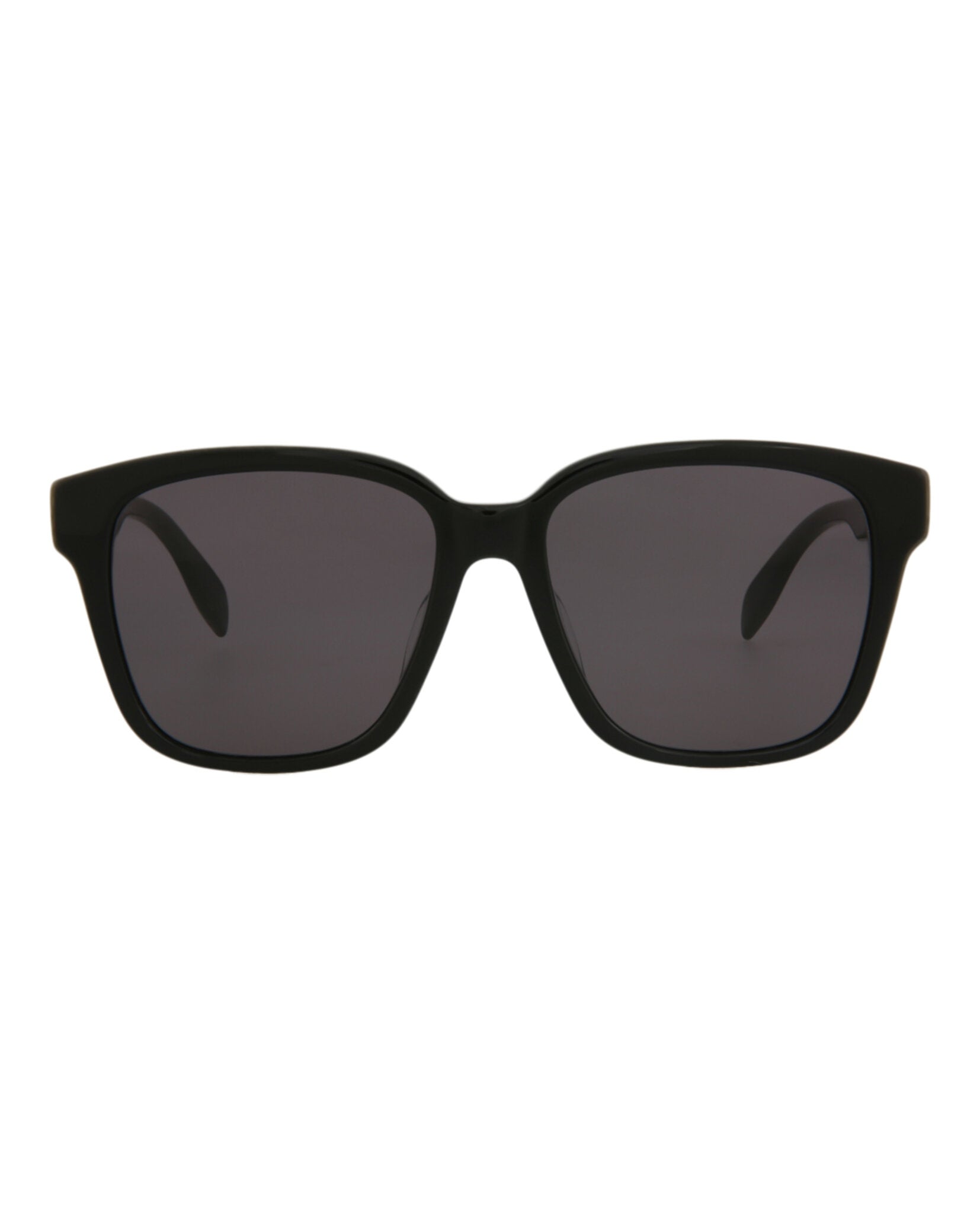 Alexander McQueen Womens Square/Rectangle Black Black Grey Fashion Designer Eyewear