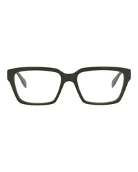 Alexander McQueen Mens Square/Rectangle Green Green Transparent Fashion Designer Eyewear