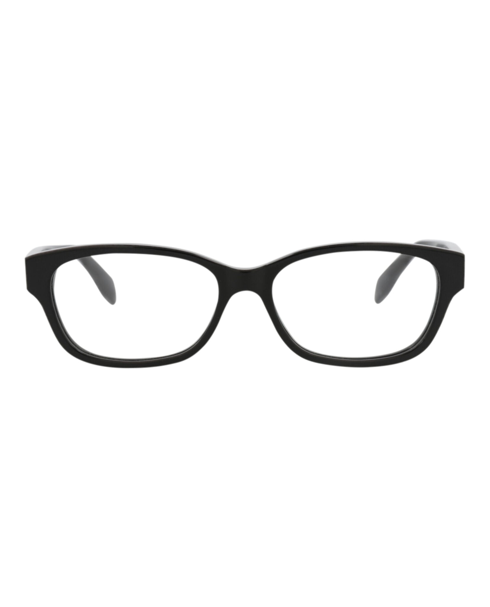 Alexander McQueen Womens Square/Rectangle Black Black Transparent Fashion Designer Eyewear