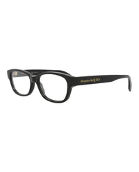 Alexander McQueen Womens Square/Rectangle Black Black Transparent Fashion Designer Eyewear
