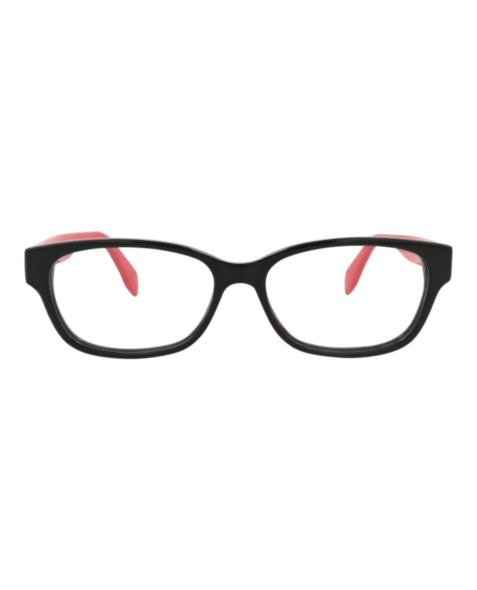 Alexander McQueen Womens Square/Rectangle Black Black Transparent Fashion Designer Eyewear