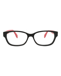 Alexander McQueen Womens Square/Rectangle Black Black Transparent Fashion Designer Eyewear