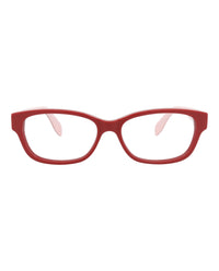 Alexander McQueen Womens Square/Rectangle Red Red Transparent Fashion Designer Eyewear