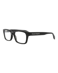 Alexander McQueen Mens Square/Rectangle Black Black Transparent Fashion Designer Eyewear