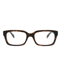 Alexander McQueen Mens Square/Rectangle Havana Havana Transparent Fashion Designer Eyewear