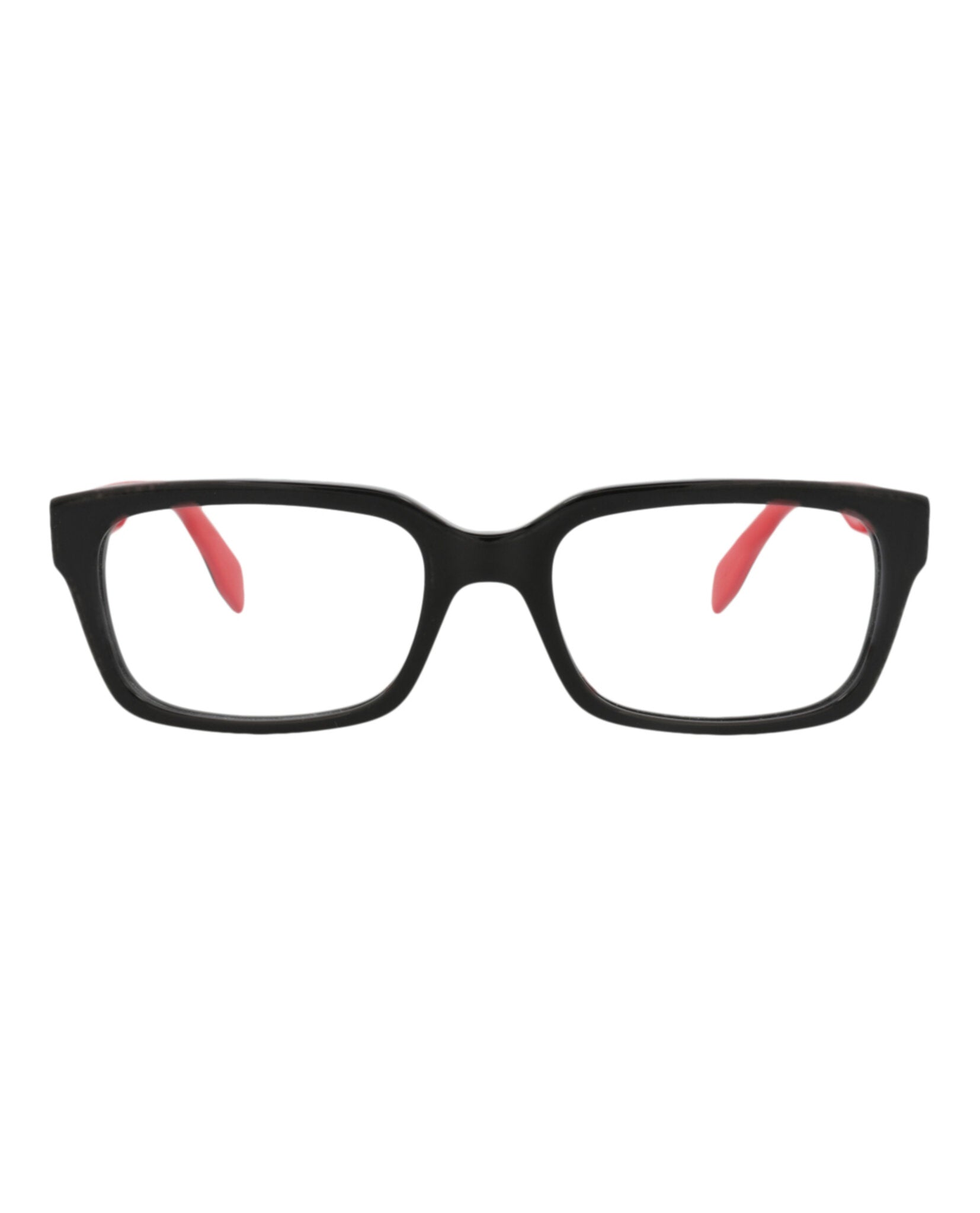 Alexander McQueen Mens Square/Rectangle Black Black Transparent Fashion Designer Eyewear