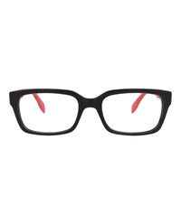 Alexander McQueen Mens Square/Rectangle Black Black Transparent Fashion Designer Eyewear