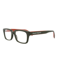 Alexander McQueen Mens Square/Rectangle Green Green Transparent Fashion Designer Eyewear