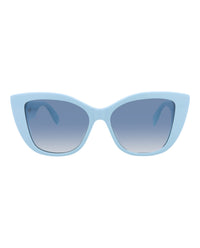 Alexander McQueen Womens Cat Eye Light Blue Light Blue Light Blue Fashion Designer Eyewear