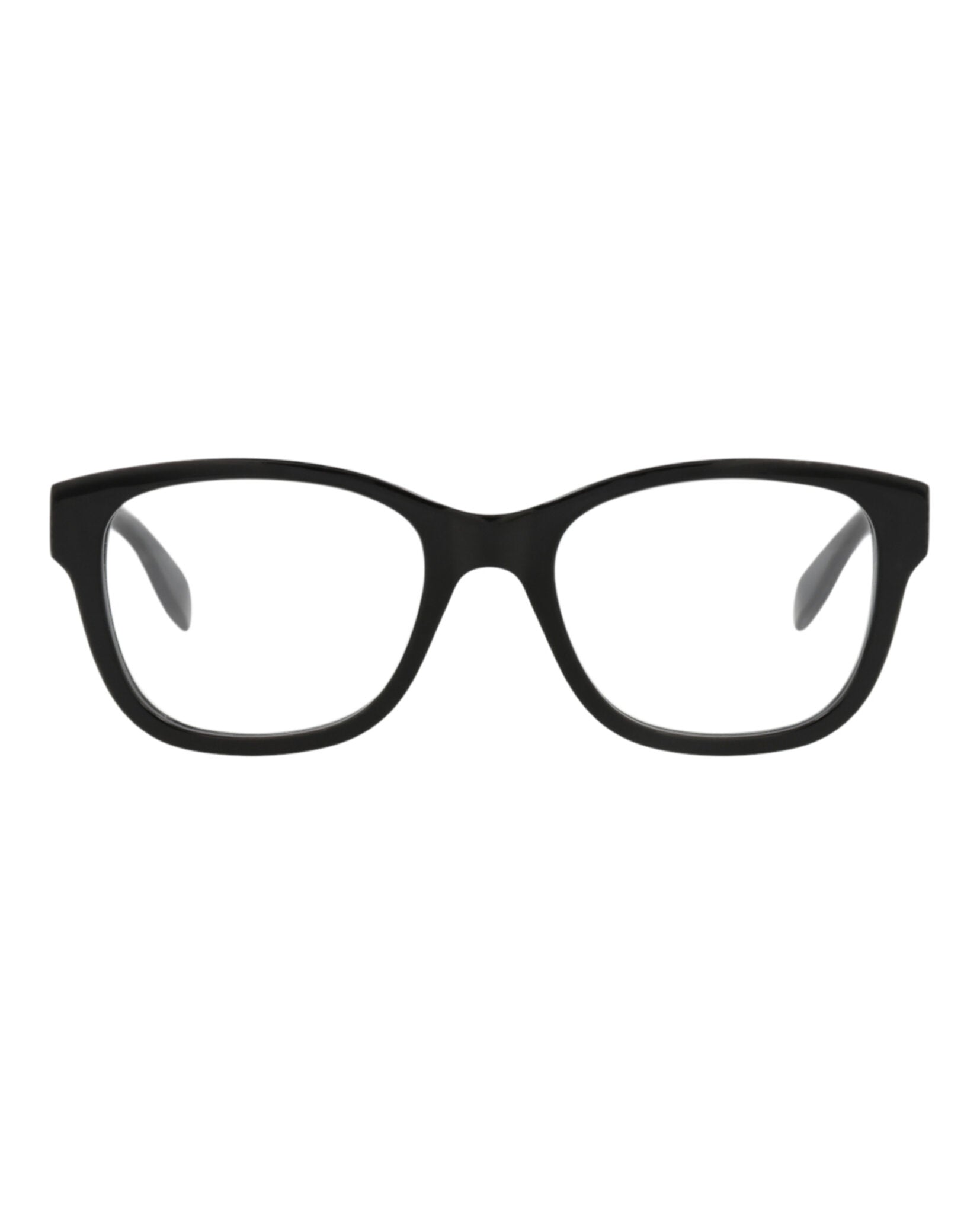 Alexander McQueen Mens Square/Rectangle Black Black Transparent Fashion Designer Eyewear