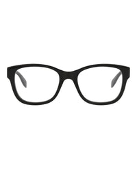 Alexander McQueen Mens Square/Rectangle Black Black Transparent Fashion Designer Eyewear