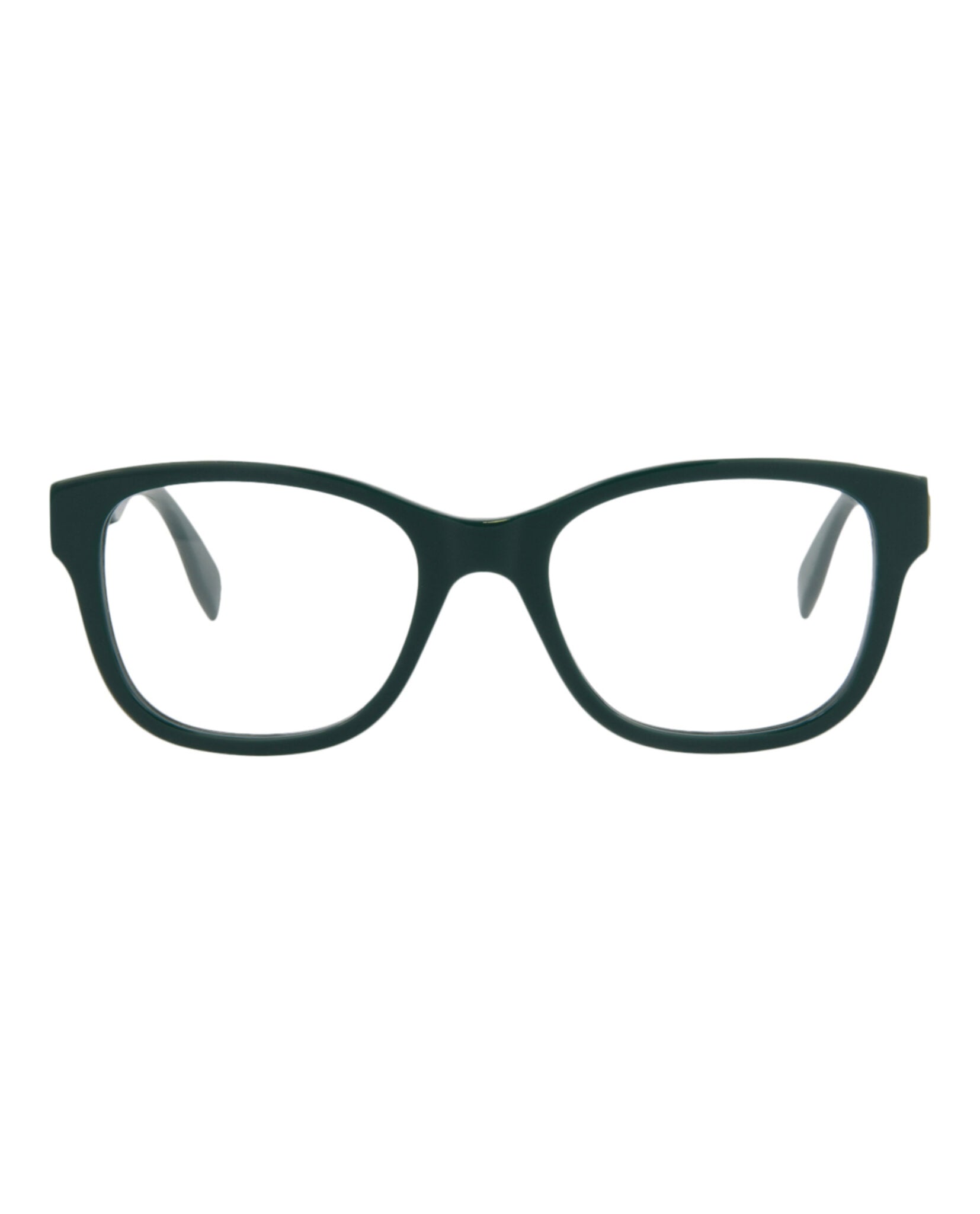 Alexander McQueen Mens Square/Rectangle Green Green Transparent Fashion Designer Eyewear
