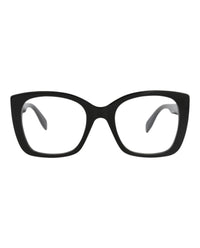 Alexander McQueen Womens Square/Rectangle Black Black Transparent Fashion Designer Eyewear