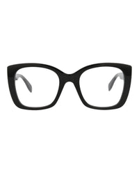 Alexander McQueen Womens Square/Rectangle Black Black Transparent Fashion Designer Eyewear