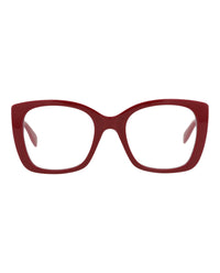 Alexander McQueen Womens Square/Rectangle Red Red Transparent Fashion Designer Eyewear