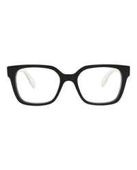 Alexander McQueen Mens Square/Rectangle Black Black Transparent Fashion Designer Eyewear