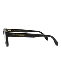 Alexander McQueen Womens Cat Eye Black Black Transparent Fashion Designer Eyewear