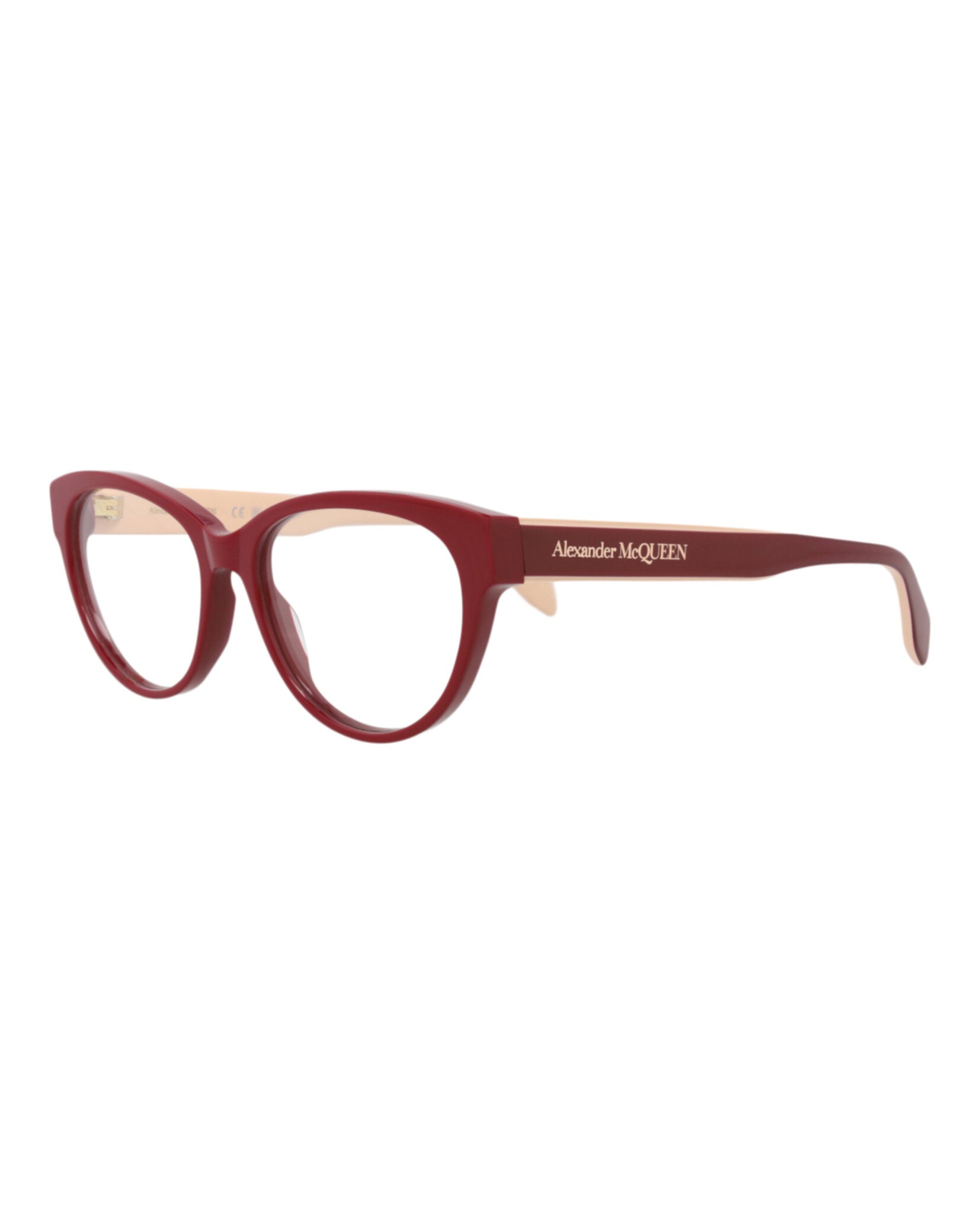 Alexander McQueen Womens Cat Eye Red Red Transparent Fashion Designer Eyewear