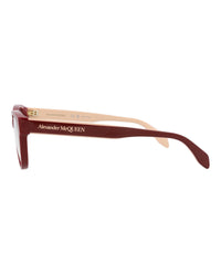 Alexander McQueen Womens Cat Eye Red Red Transparent Fashion Designer Eyewear