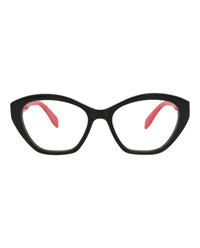 Alexander McQueen Womens Cat Eye Black Black Transparent Fashion Designer Eyewear