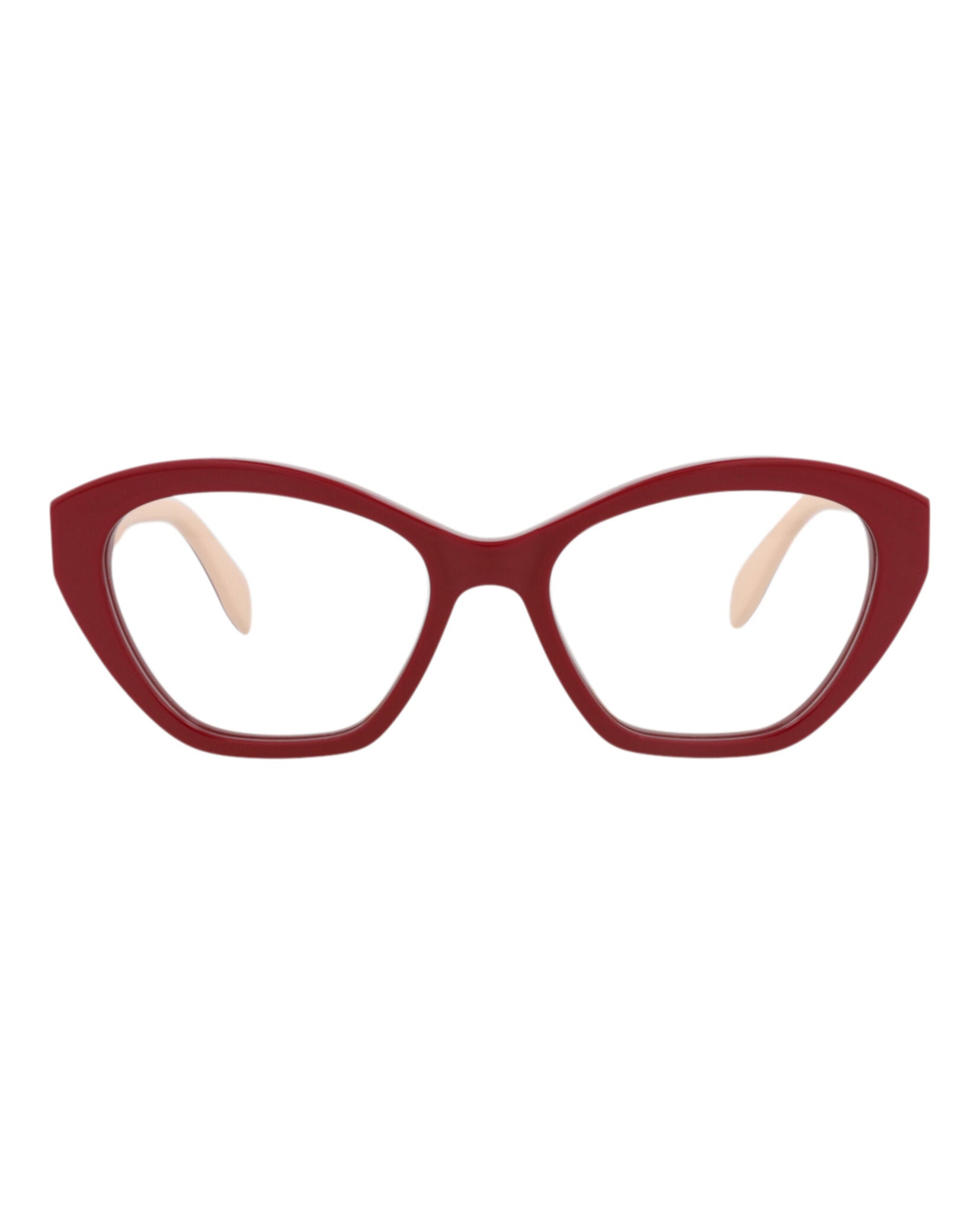 Alexander McQueen Womens Cat Eye Red Red Transparent Fashion Designer Eyewear