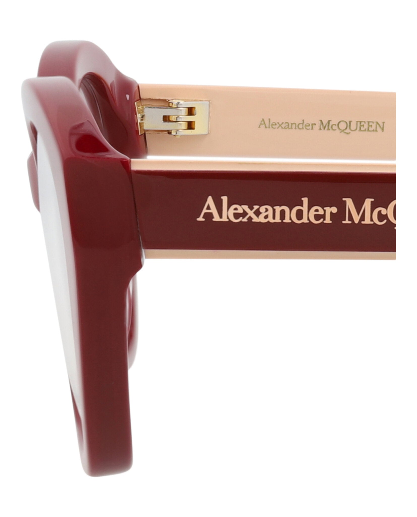 Alexander McQueen Womens Cat Eye Red Red Transparent Fashion Designer Eyewear