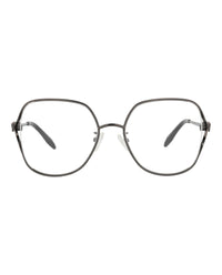 Alexander McQueen Womens Square/Rectangle Ruthenium Ruthenium Transparent Fashion Designer Eyewear