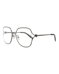 Alexander McQueen Womens Square/Rectangle Ruthenium Ruthenium Transparent Fashion Designer Eyewear