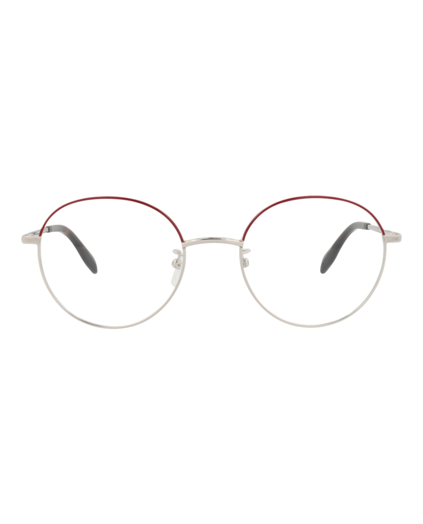 Alexander McQueen Unisex Round/Oval Silver Silver Transparent Fashion Designer Eyewear