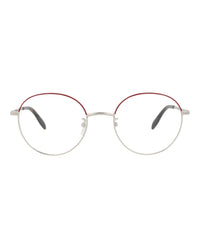 Alexander McQueen Unisex Round/Oval Silver Silver Transparent Fashion Designer Eyewear