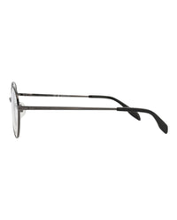 Alexander McQueen Unisex Round/Oval Ruthenium Ruthenium Transparent Fashion Designer Eyewear