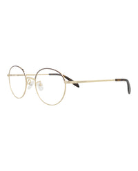 Alexander McQueen Unisex Round/Oval Gold Gold Transparent Fashion Designer Eyewear